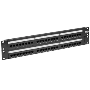 48-Port Cat6 Patch Panel Tripp Lite N252-048 UTP 110 Punch Down RJ45 2U