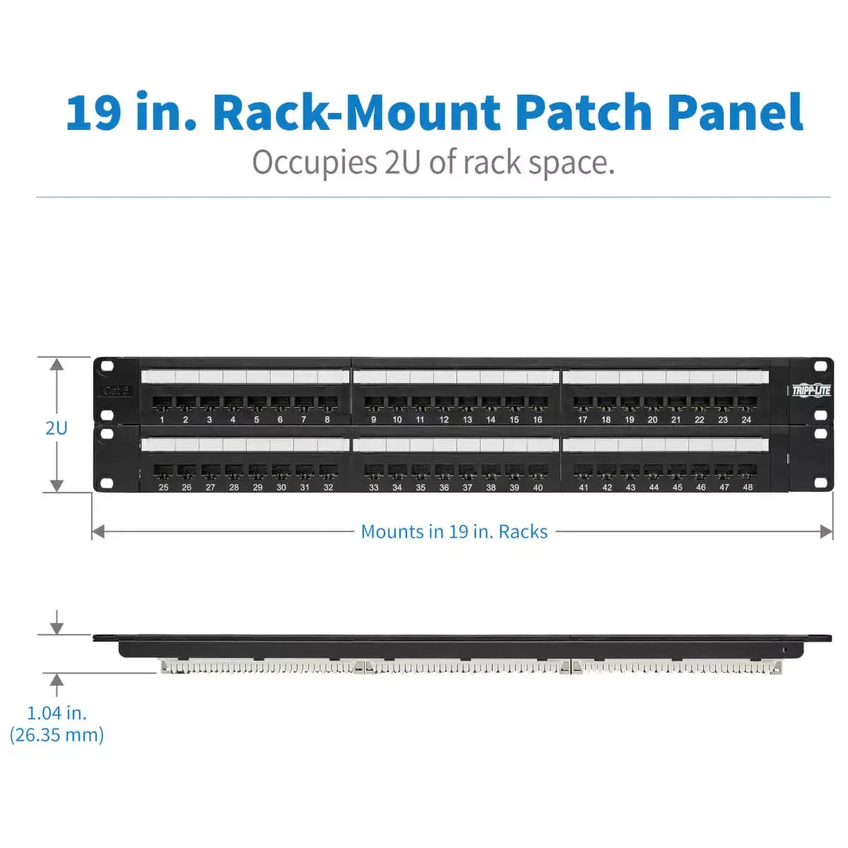48-Port Cat6 Patch Panel Tripp Lite N252-048 Photo 4