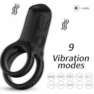 Насадка на пенис ARMONY DOUBLE RING VIBRATOR BLACK D-237944