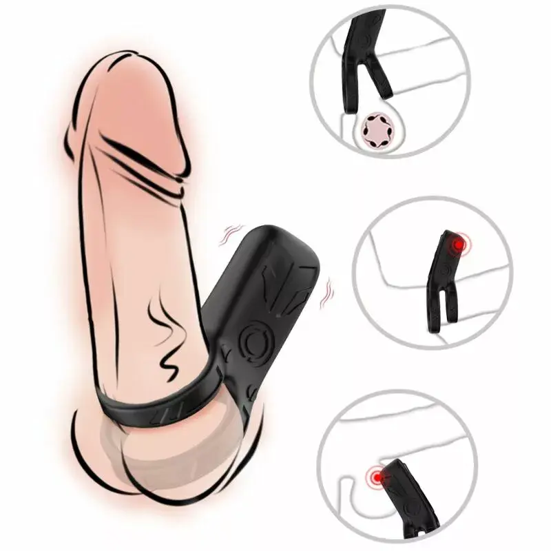 Насадка на пенис ARMONY DOUBLE RING VIBRATOR BLACK Photo 2