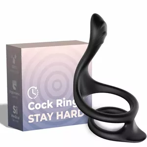 Anal ring ARMONY FOR COUPLES D-238016 Double Black — silicone double ring for intimate use