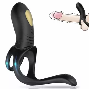Penis Attachment ARMONY JOY JUMPER RING VIBRATOR FOR COUPLES & ANAL PLUG BLACK