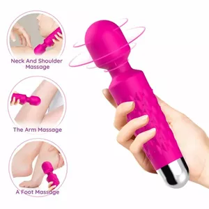 Handheld massager vibrator ARMONY FOR COUPLES D-237987 with super flexible head, fuchsia