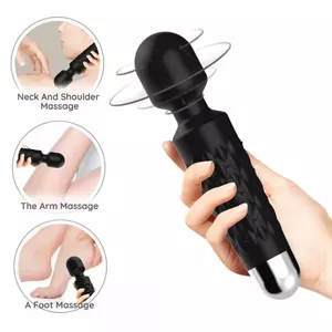 Handheld massager and vibrator ARMONY FOR COUPLES D-237988, super flexible head, black