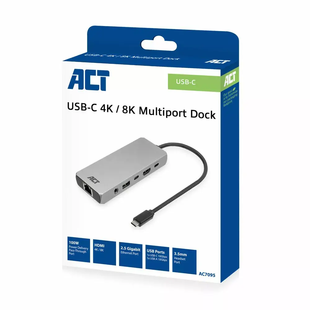 ACT USB-C dokstacija 4K 8K 30Hz Photo 13