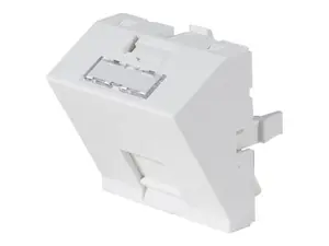 Front panel insert 45×45 mm Dexlan 911712 for 1 Keystone module, 30° angle