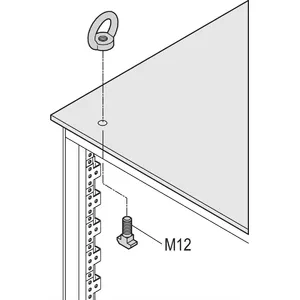 Lifting Eyes Kit M12 SCHROFF 4 Pieces for Equipment Handling
