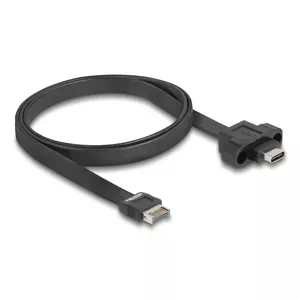 DeLOCK USB плоский кабель Type-E Key A 20 pin male к USB Type-C female 75 см