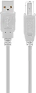 Goobay USB 2.0 Hi-Speed Kabelis USB A uz USB B Vīrietis uz Vīrieti Pelēks 3 m