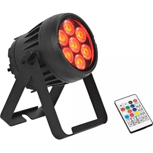 LED PAR светильник EUROLITE AKKU IP PAR 7 QCL CRMX MK2 — аккумуляторный RGBW uplighter с QCL-светодиодами и CRMX