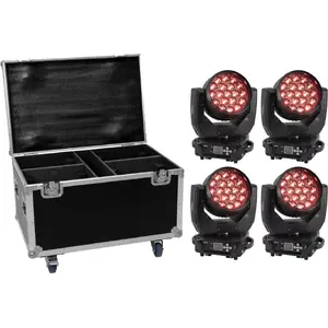 LED light set EUROLITE TMH-X4 with transport case and wheels — 4 fixtures