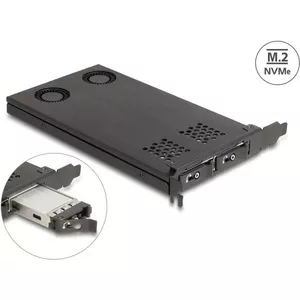 Delock PCI Express x16 Card Frame for 2 x M.2 NVMe SSD Bifurcation 47042