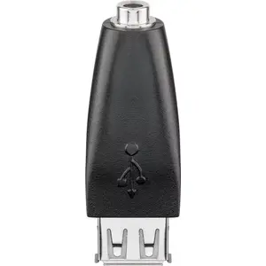 Cable gender changer Goobay 93982 USB-A 3.5mm Black