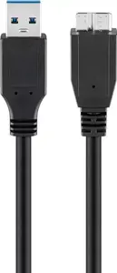 USB 3.0 SuperSpeed Cable Goobay 95027 3m Black