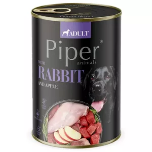 Mitrs suņu barība Dolina Noteci Piper Animals Truša gaļa un Ābols 800 g, pieaugušiem, 78% mitrums, 10% olbaltumvielu