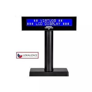 Virtuos LCD displejs Virtuos FL-2026MB 2x20, USB, melns