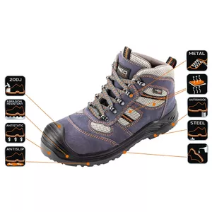 Drošības zābaki NEO tools 82-046 S1P, tērauda purns, 1,46 kg