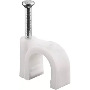 Kabeļa klips Goobay 17081 9 mm balts