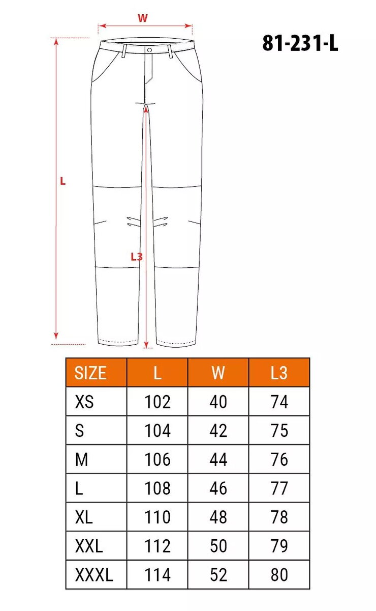 Aizsargciltas bikses NEO tools 81-231-L, izmērs