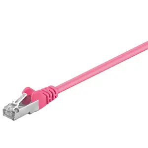Networking Cable Goobay 95208 Magenta 0.25 m Cat5e SF/UTP