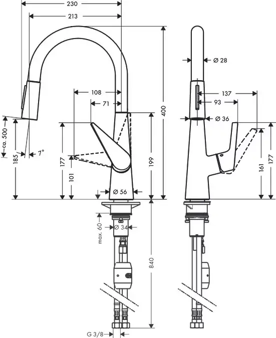 Izlietnes jaucējkrāns Hansgrohe Talis S Chrome Photo 2
