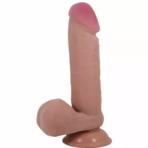 Dildo pretty love Sliding Skin Series realistic brown, 20.5 cm, suction cup