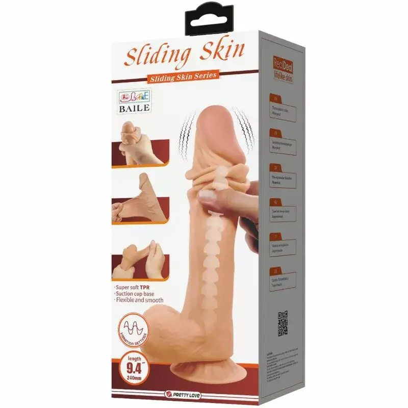 Pretty Love Sliding Skin Series реалистичный дилдо-вибратор 24 см Photo 2