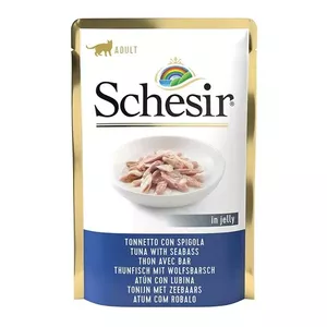 Влажный корм для кошек Agras Pet Foods Schesir Tuna Adult 85 г — рыба, 13% белка, 83% влажности, без консервантов, саше