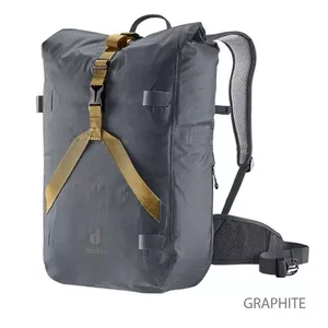 Mugursoma DEUTER Amager 25+5 velosipēdistiem, 25+5 L, poliamīds, lietus pārvalks, ķiveres stiprinājumi, grafīta