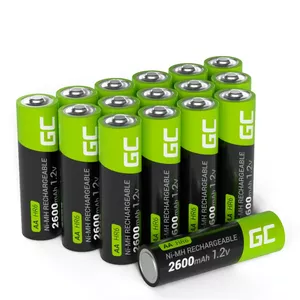 Rechargeable AA battery Green Cell GR10 NiMH 1.2 V 16 pcs