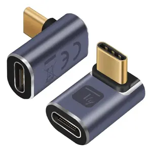 USB-C kabeļa dzimuma mainītājs Techly IADAP-USB4C-40G USB4 40Gbps pelēks ar vīriešu un sieviešu savienotājiem un apzeltītiem kontaktiem