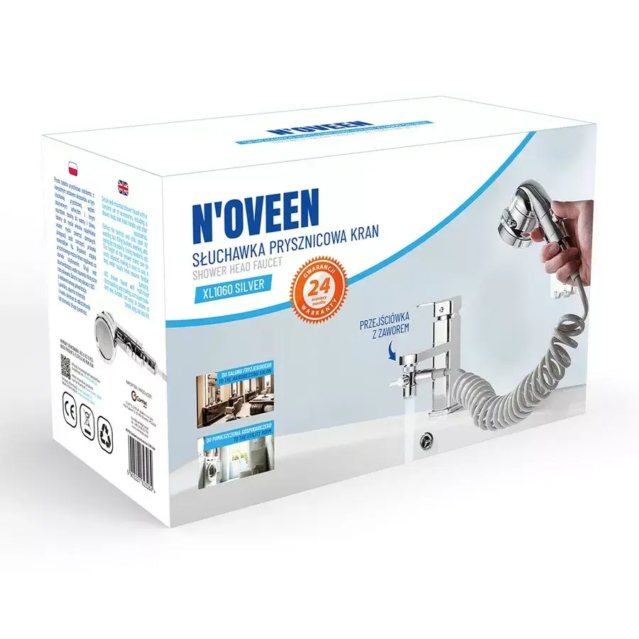 Душевой смеситель-лейка NOVEEN XL1060 Silver Photo 2