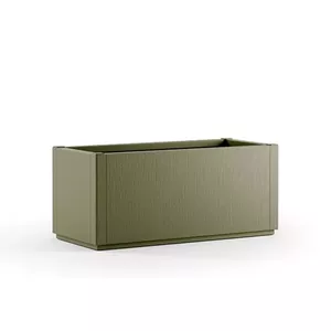 Flower box Stefanplast Ethica 80×36×35 cm, rectangular, green