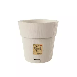 Кашпо stefanplast Ethica Ø25×25 см белое — пластиковый горшок для дома и сада