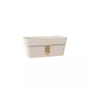 Puķu kaste ar paliktni Ethica 30x13x12cm balta