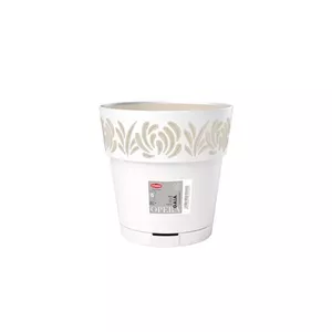 Flower pot stefanplast Gaia Ø20×19 cm white — plastic plant pot