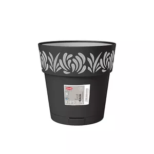 Flower pot Stefanplast Gaia Ø25×25 cm, black