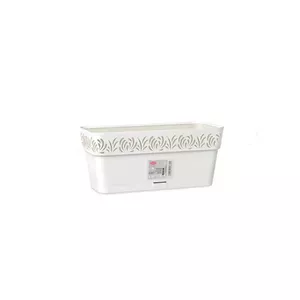 Ящик-кашпо Stefanplast Gaia 30×13×12 см белый – пластиковое растениеводческое кашпо