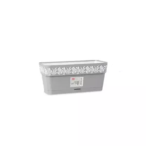 Flower box stefanplast Gaia 30×13×12 cm, grey plastic