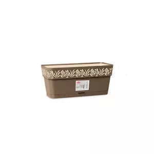Ящик для цветов Stefanplast Gaia 30×13×12 см коричневый – пластиковый прямоугольный кашпо