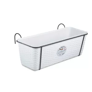 Flower box metal holder Stefanplast 2175851 50×18×16 cm white
