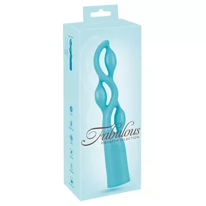 Rabbit vibrator you2toys Fabulous silicone turquoise — 25 cm total, 18.5 cm insertable, Ø 4 cm, rechargeable, waterproof