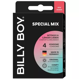 Презервативы billy boy Special Mix 4 шт — латексные презервативы, набор с разными текстурами и размерами