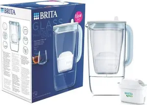 Water filter jug BRITA Glas Kanne ONE with 2 x MAXTRA+ PRO cartridges (model 126032)