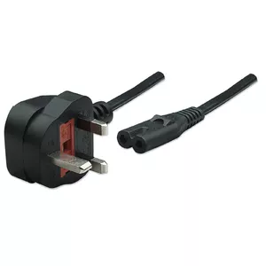 Кабель питания Manhattan 322843 UK 3-pin plug to C7 Female 1.8m