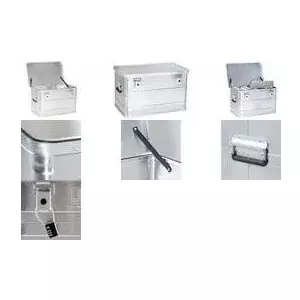 Storage box allit AluPlus Box S 70 silver — compact aluminium-reinforced toolbox, model 420004