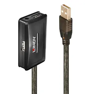Lindy 10m USB 2.0 Active Extension Hub USB 2.0 480 Mbit/s Grey