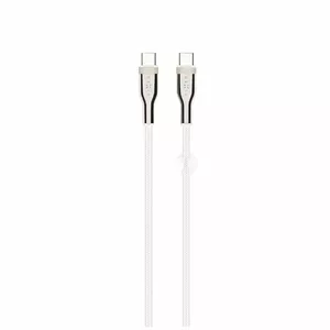 USB-кабель с оплёткой FIXED FIXDB-CC12-WH 100W, белый, для передачи данных и питания