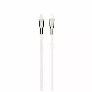 USB braided data cable FIXED FIXDB-CL12-WH, 1.2 m, white