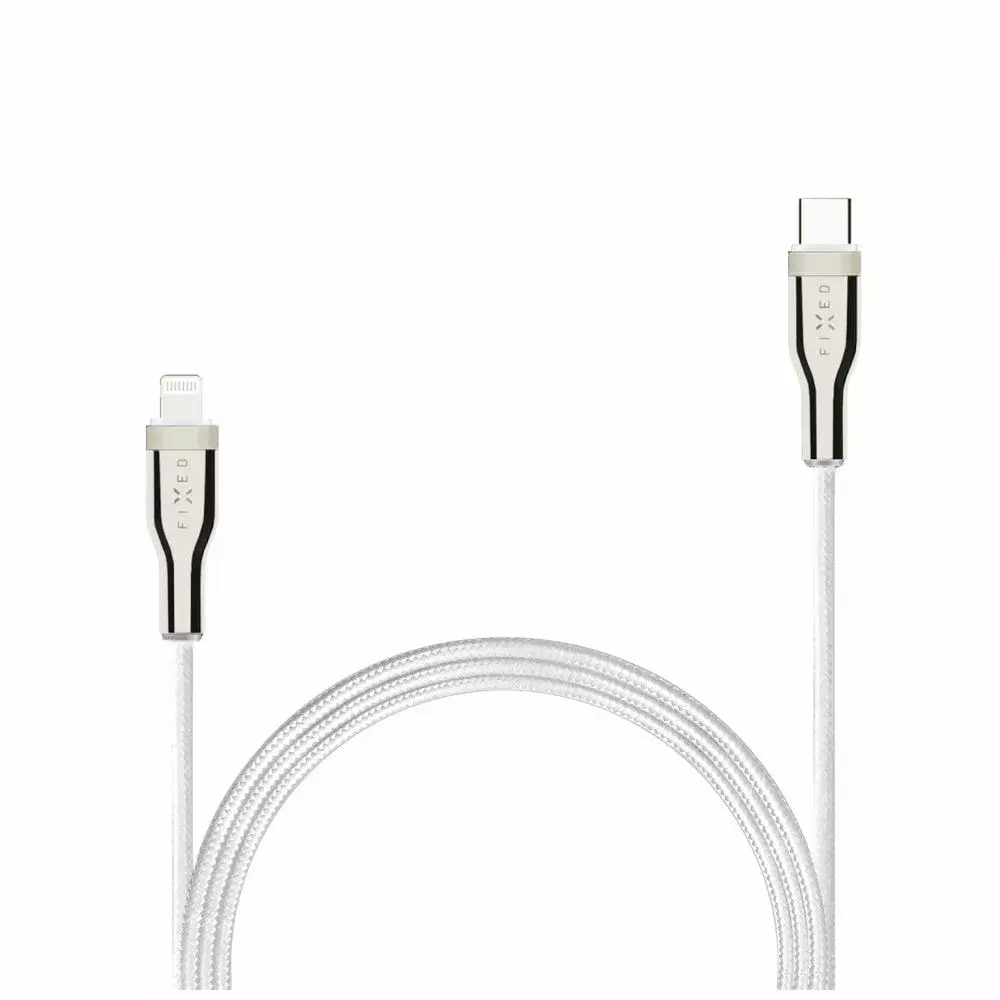 USB braided cable FIXED FIXDB-CL12-WH 1.2 m Photo 3